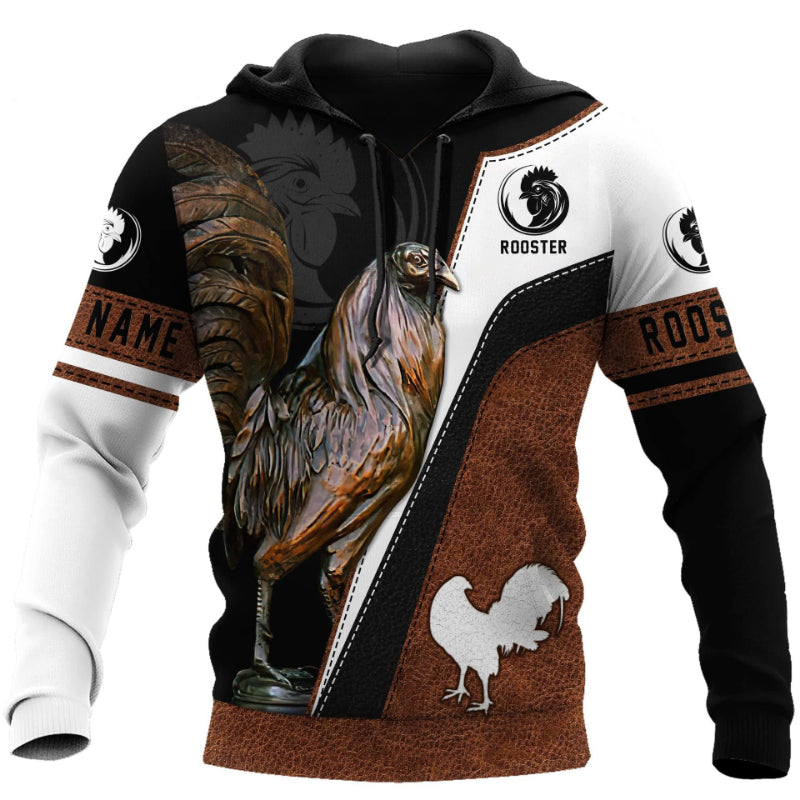 Men's Hooded Sweater 3D Printing Cock Casual Sweatshirt