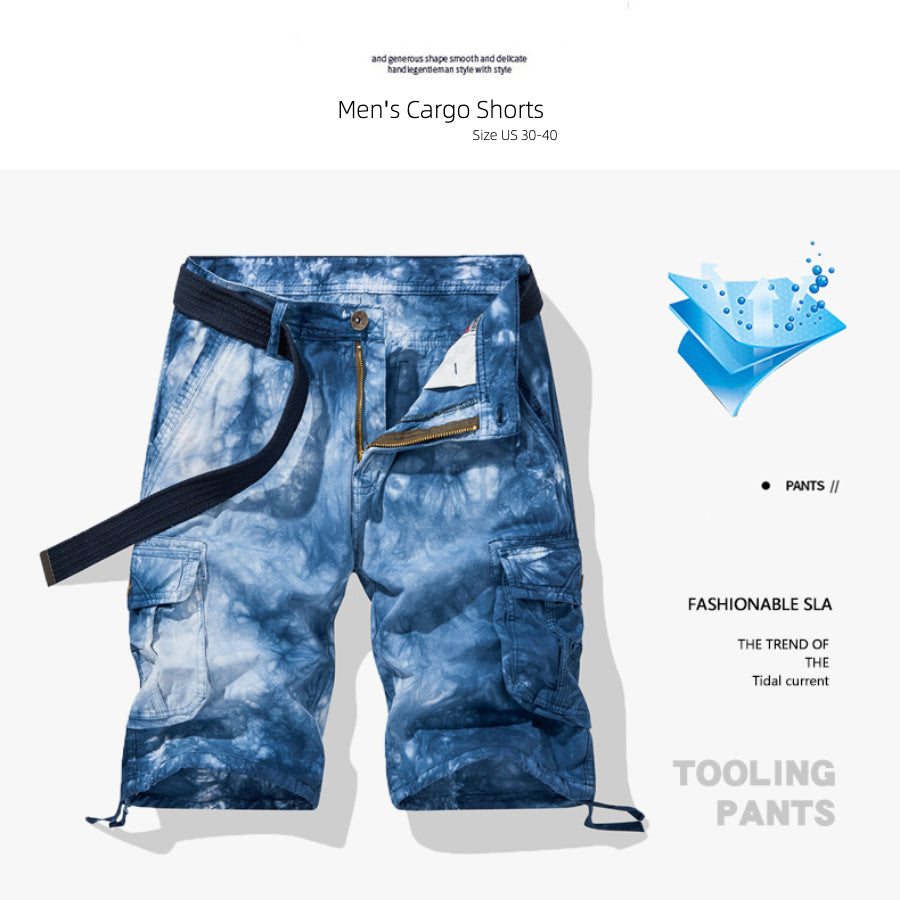 Men's Camouflage Loose Cargo Shorts Loose Plus Size Casual Five-point Pants