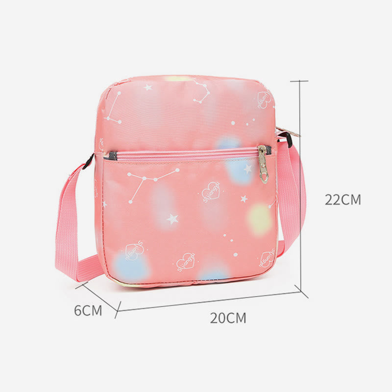 Color Printing Children's Schoolbag Elementary School Backpack Three-piece Light-colored Backpack