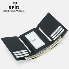 Men Carbon Fiber Large Capacity RFID Multi-Slot Wallet Wallet