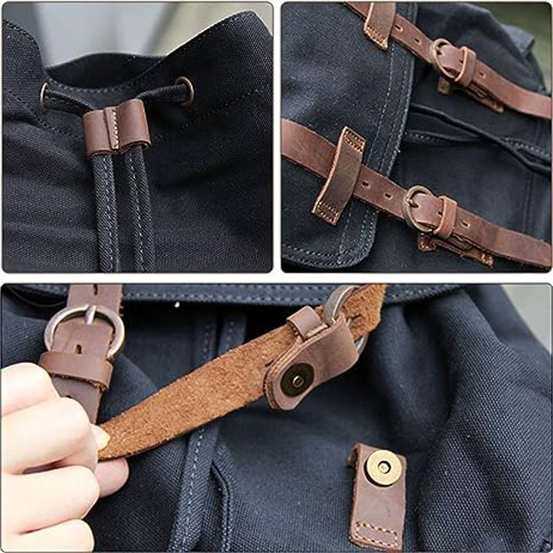 Casual Fashion Foreign Trade School Bag Men's and Women's Retro Canvas Backpack Laptop Rucksack