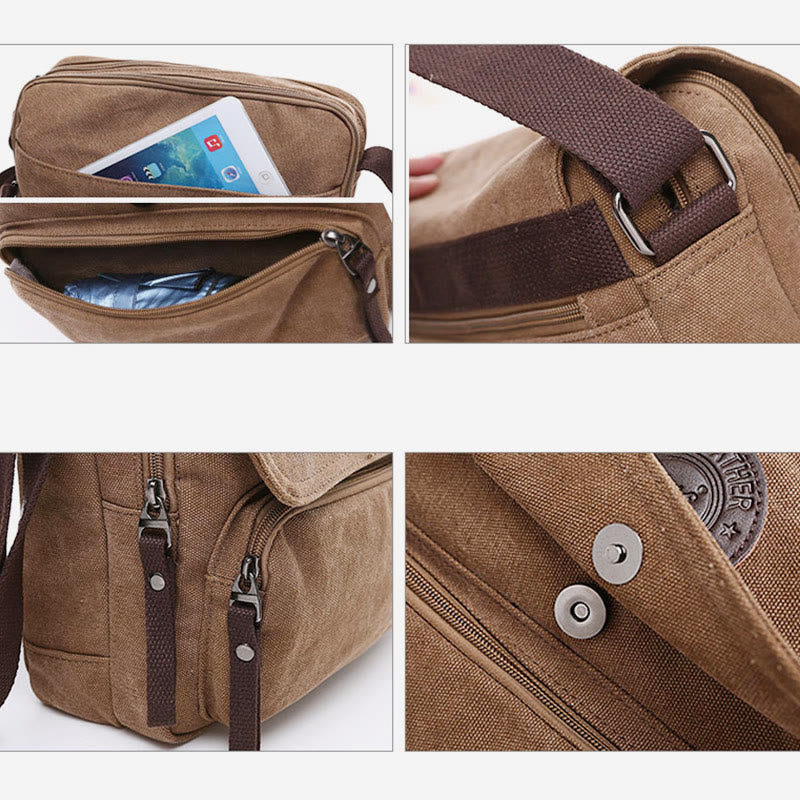 Men's Daily Casual Messenger Bag Travel Messenger Bag