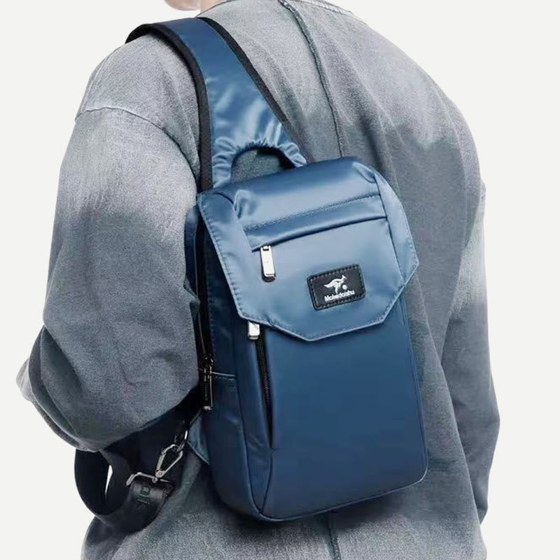 Outdoor Sports Messenger Bag Wide Shoulder Strap Men's Casual Backpack