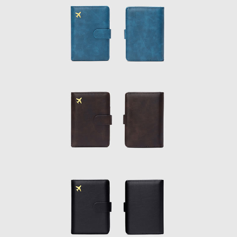 Daily Large Capacity RFID Leather Passport Holder Multifunctional Card Holder