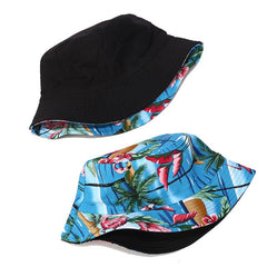 INS Fisherman Hat Print Double Side Wearing Visor Hat Foldable Basin Hat