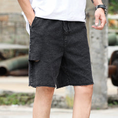 Men's Workwear Denim Shorts Summer Loose 5 Points Men's Trendy Pants