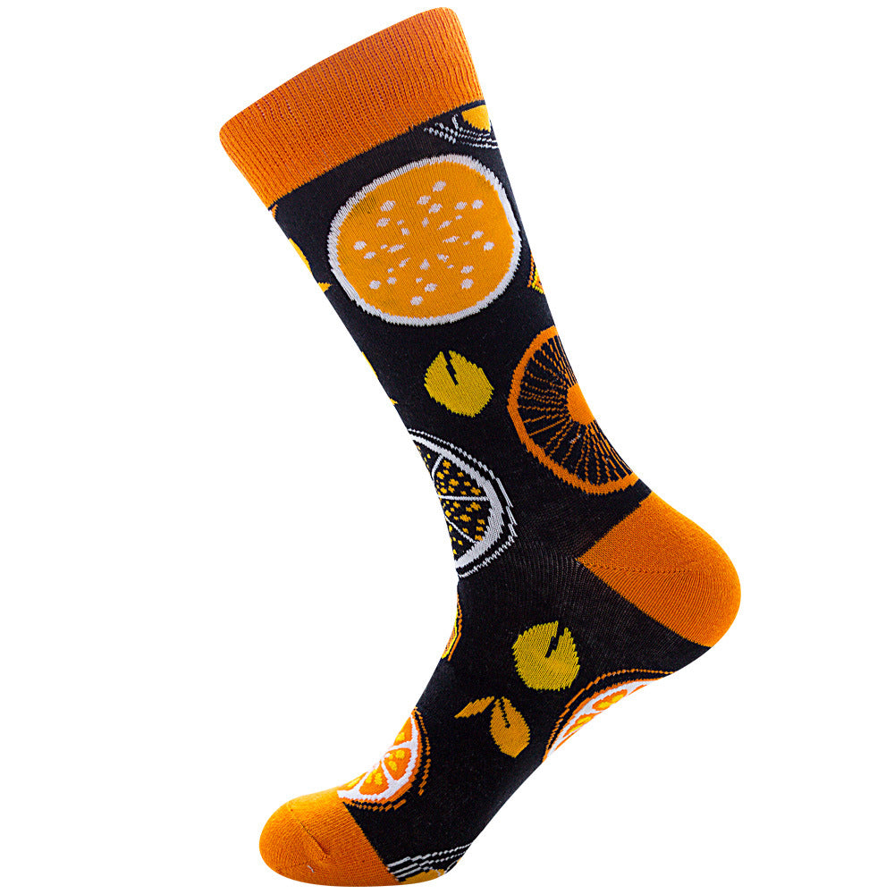 Fruit Print Plus Size Men's and Women's Socks