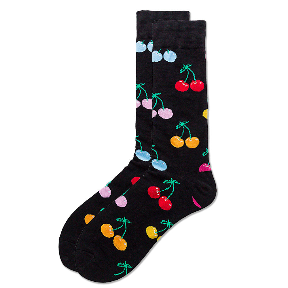 Fruit Print Plus Size Men's and Women's Socks