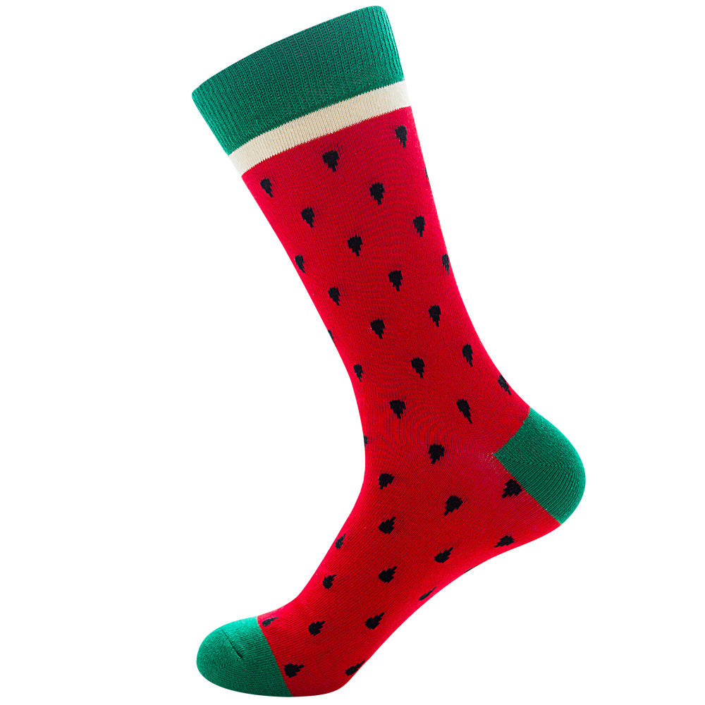 Fruit Print Plus Size Men's and Women's Socks