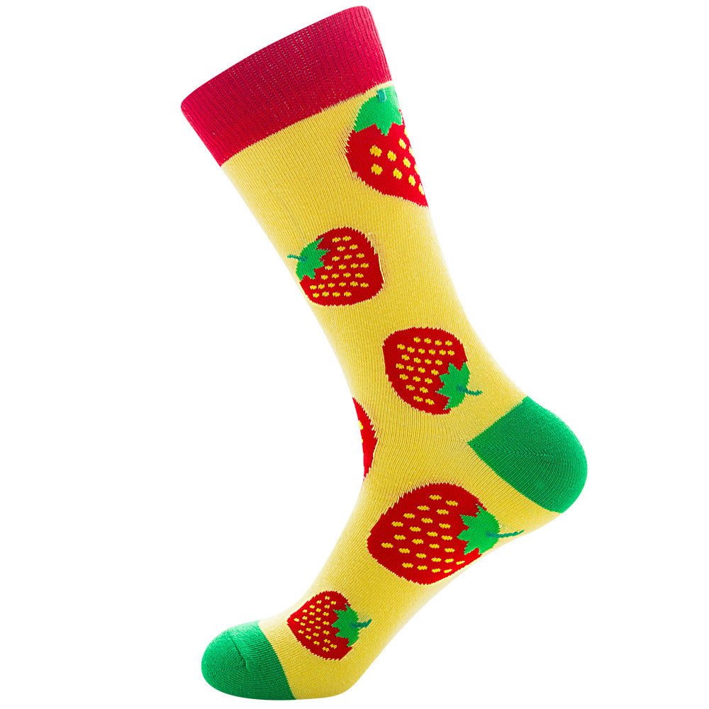 Fruit Print Plus Size Men's and Women's Socks