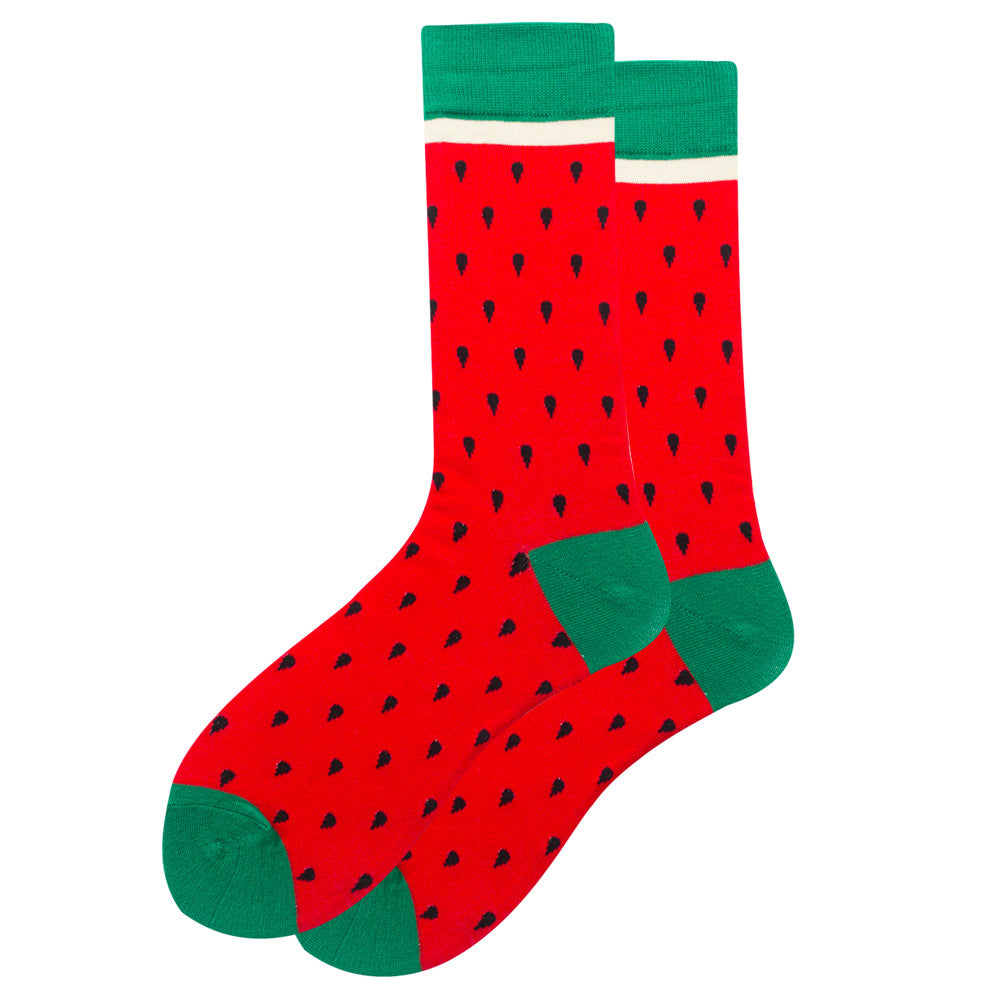 Fruit Print Plus Size Men's and Women's Socks