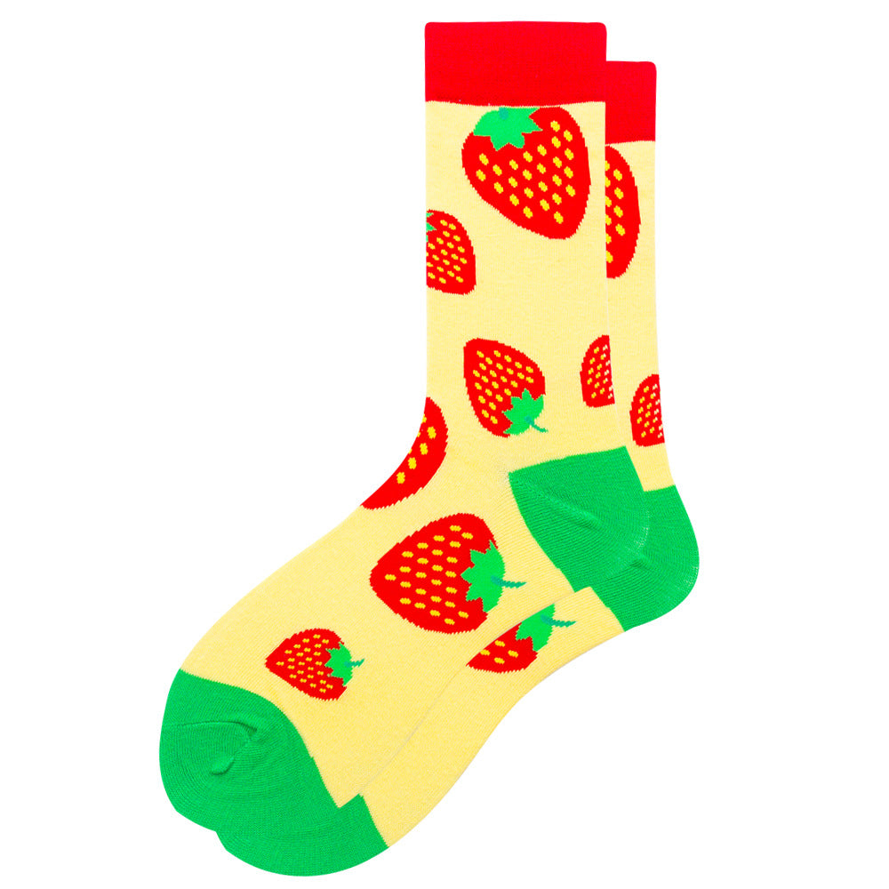 Fruit Print Plus Size Men's and Women's Socks