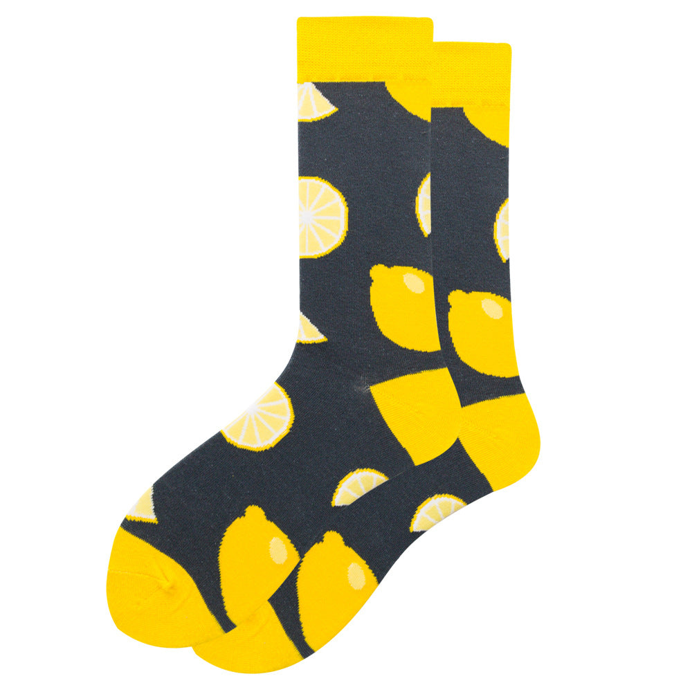 Fruit Print Plus Size Men's and Women's Socks