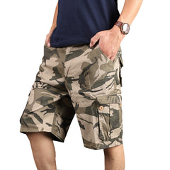 Men's Camouflage Shorts Men's Summer Multi-pocket Overalls Plus Size 28-42 Cropped Pants