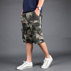 Men's Camouflage Shorts Men's Summer Multi-pocket Overalls Plus Size 28-42 Cropped Pants