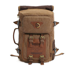 Vintage Canvas Backpack Handbag Shoulder Bag Multi-purpose Outdoor Travel Men Backpack