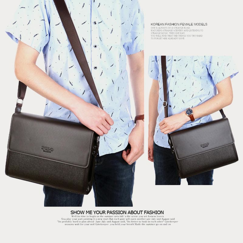 Men's Small Leather Messenger Bag Shoulder Bag Casual Wallet Handbag Messenger Bag