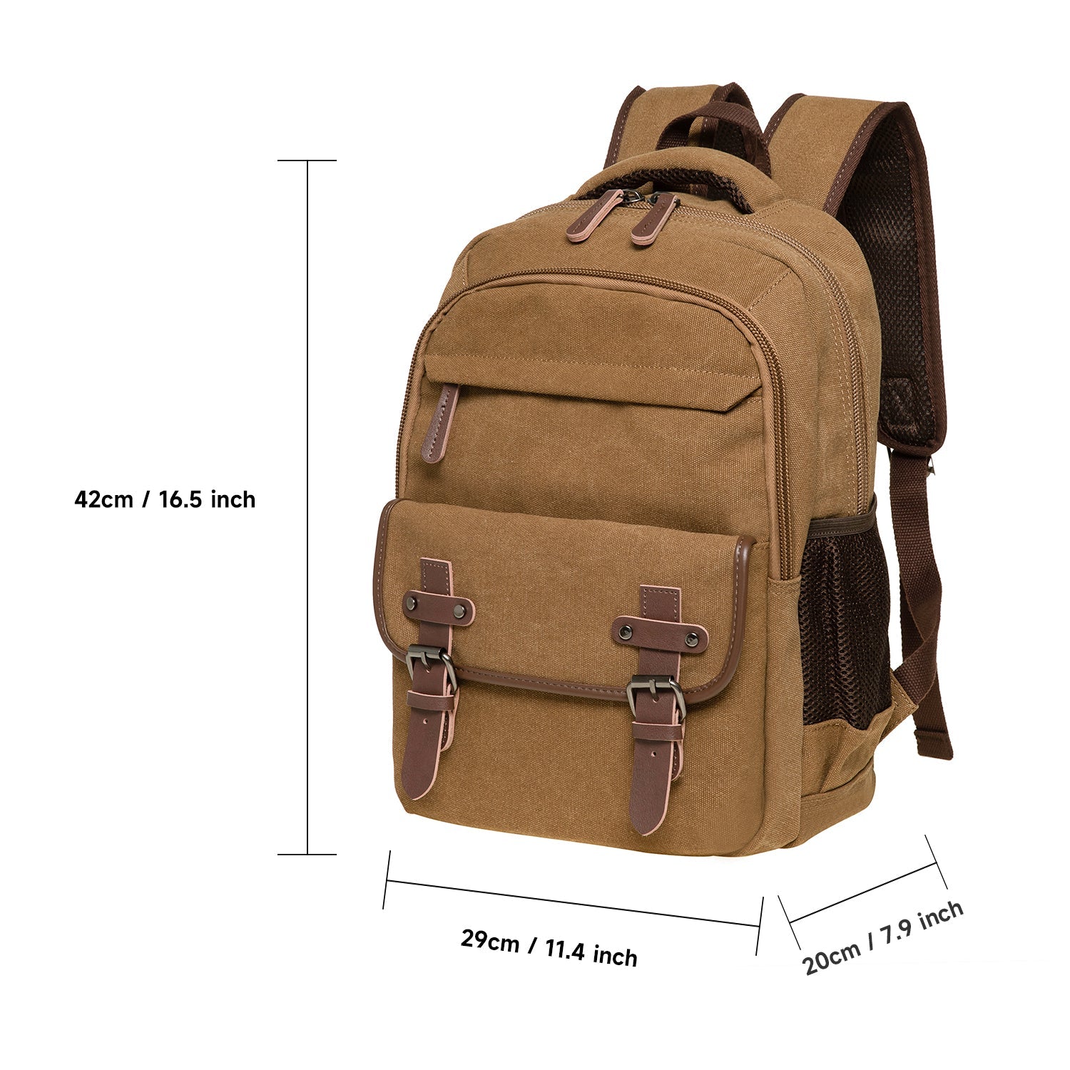 Vintage Canvas Backpack  Large Capacity Multi-Functional Durable Outdoor Rucksack