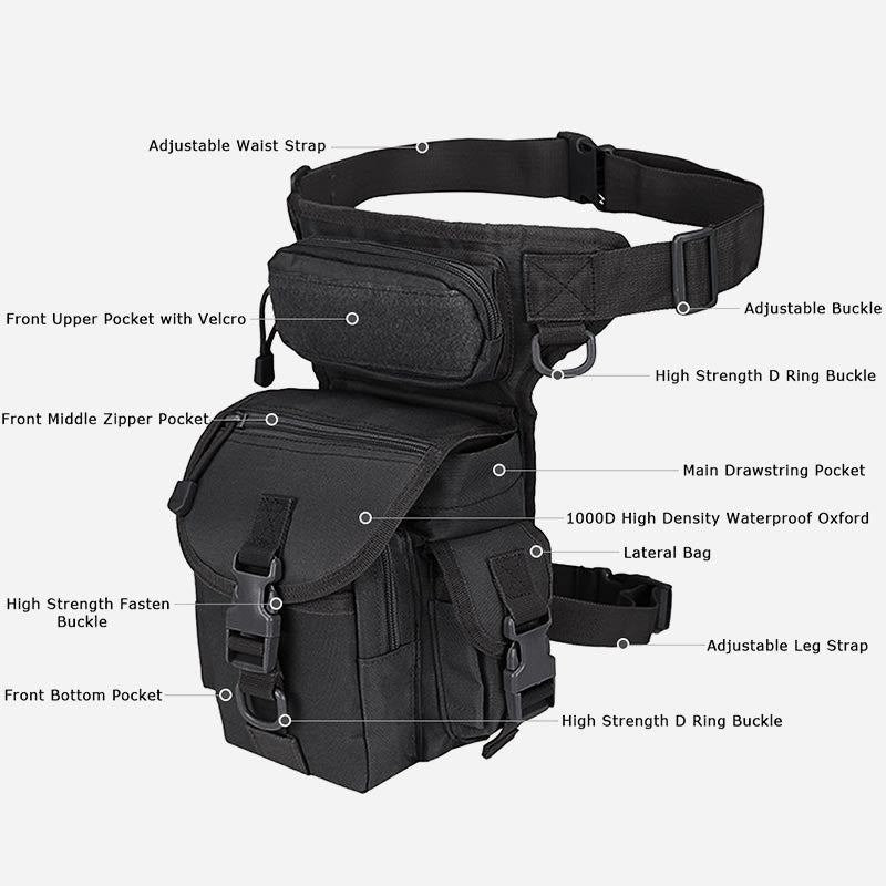 Men's Multi-purpose Leg Bag Outdoor Tool Waist Bag Riding Military Multi-purpose Bag Oxford Tactical Bag