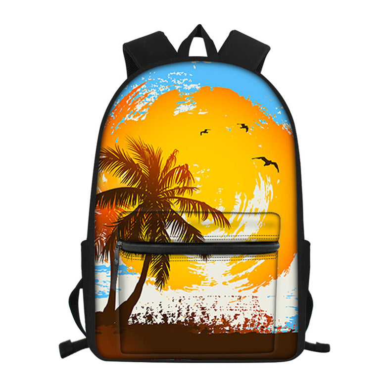 Canvas Backpack Pattern Travel Computer Backpack