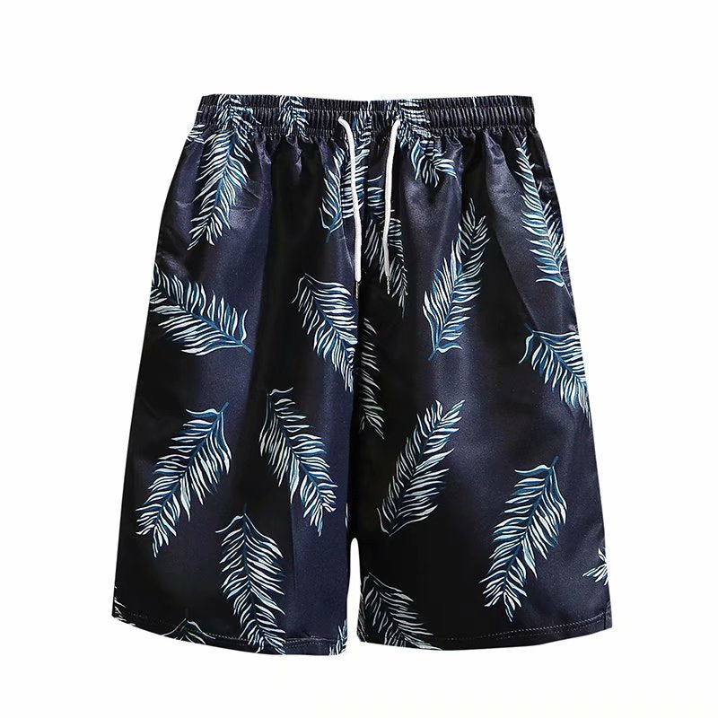 Men's Hawaiian Print Beach Pants Loose Plus Size Shorts