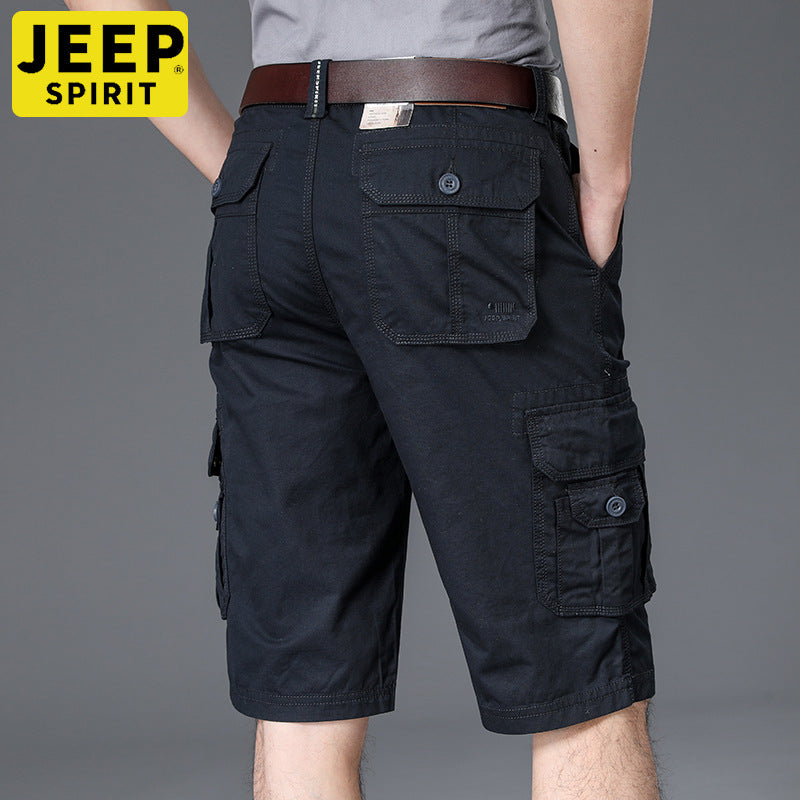 Men's Thin Multi-Pocket Shorts Loose Plus Size US 29-42 Casual Multi-Pocket Workwear Pants