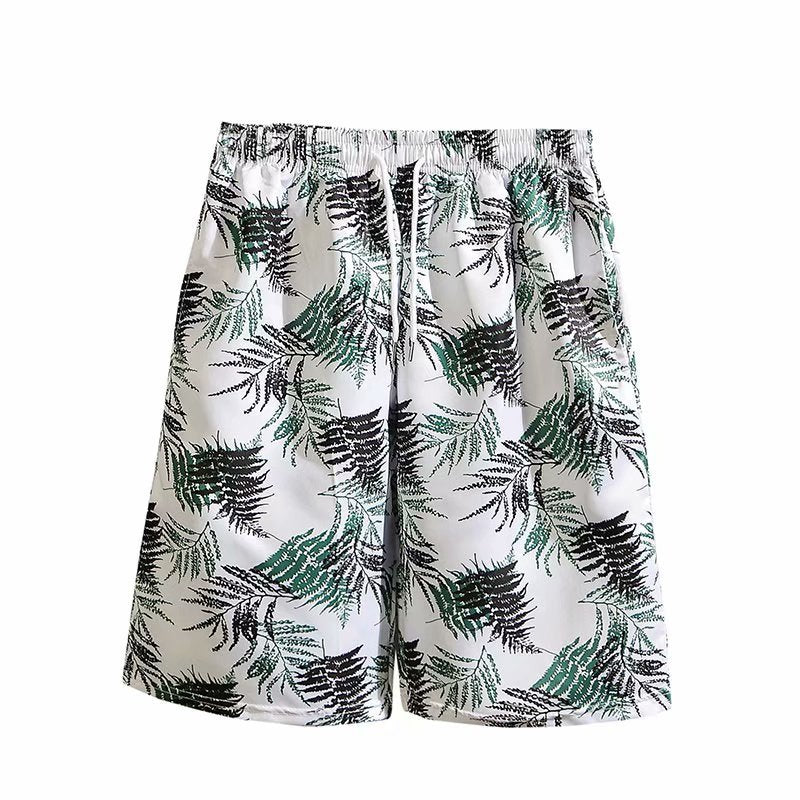 Men's Hawaiian Print Beach Pants Loose Plus Size Shorts