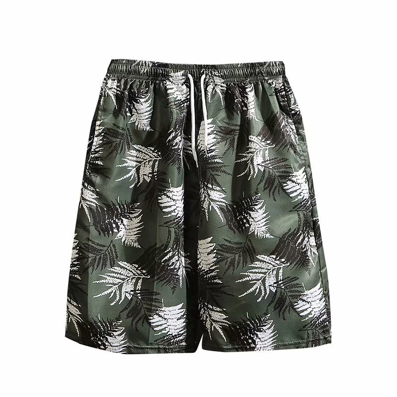 Men's Hawaiian Print Beach Pants Loose Plus Size Shorts