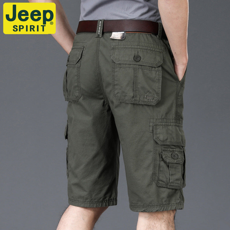 Men's Thin Multi-Pocket Shorts Loose Plus Size US 29-42 Casual Multi-Pocket Workwear Pants