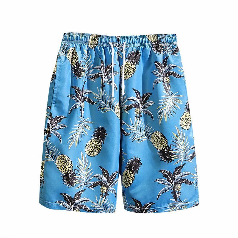 Men's Hawaiian Print Beach Pants Loose Plus Size Shorts