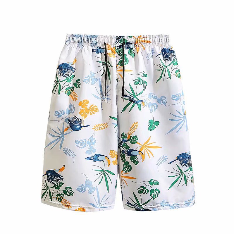 Men's Hawaiian Print Beach Pants Loose Plus Size Shorts