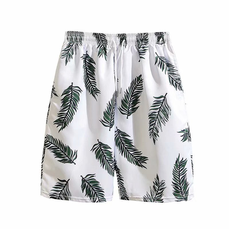 Men's Hawaiian Print Beach Pants Loose Plus Size Shorts