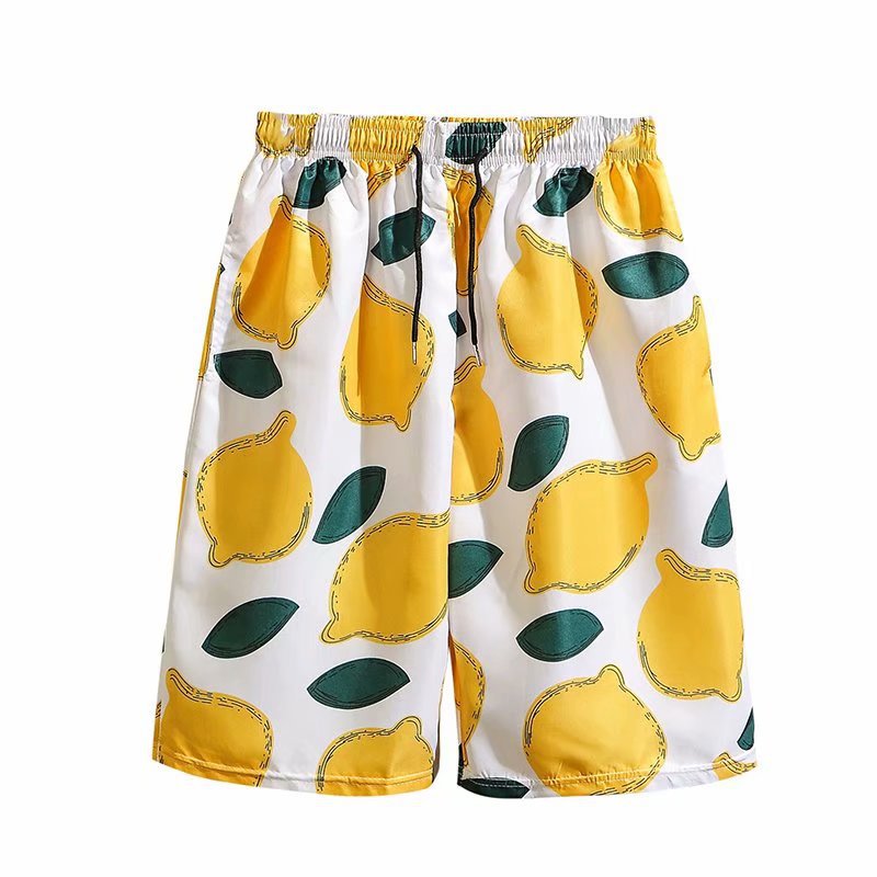 Men's Hawaiian Print Beach Pants Loose Plus Size Shorts