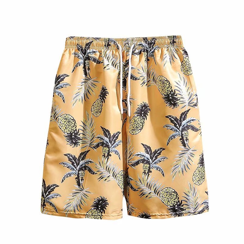 Men's Hawaiian Print Beach Pants Loose Plus Size Shorts