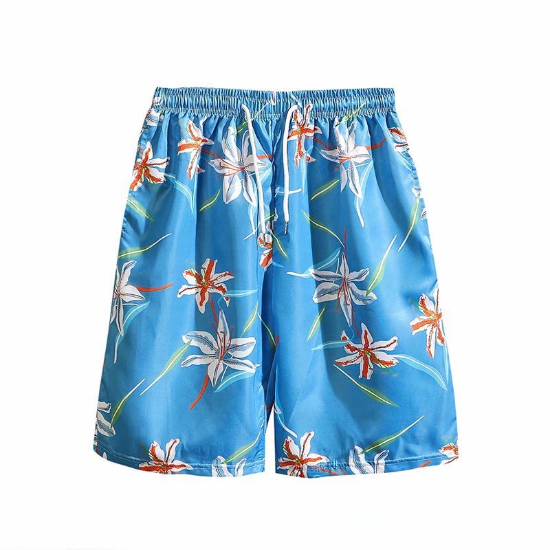 Men's Hawaiian Print Beach Pants Loose Plus Size Shorts