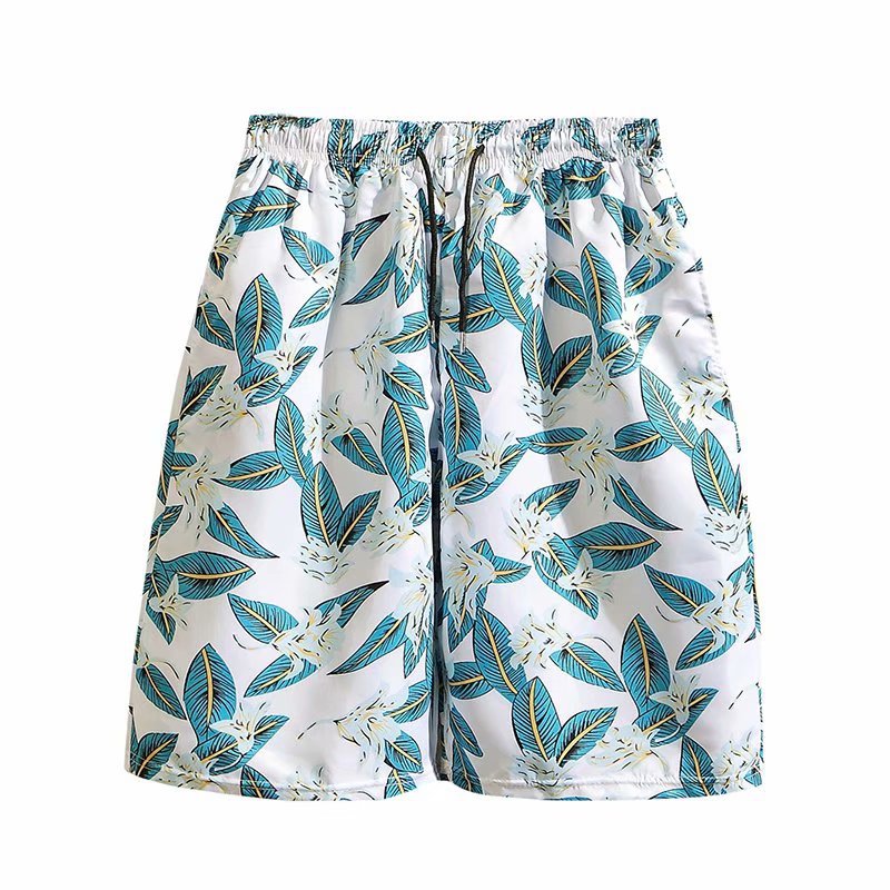 Men's Hawaiian Print Beach Pants Loose Plus Size Shorts