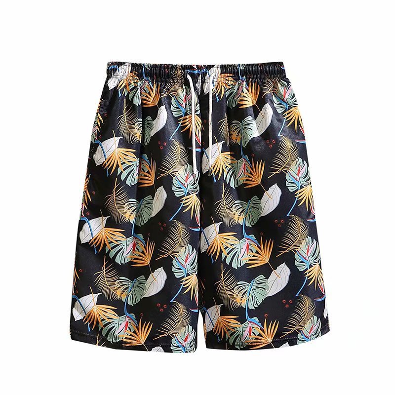 Men's Hawaiian Print Beach Pants Loose Plus Size Shorts