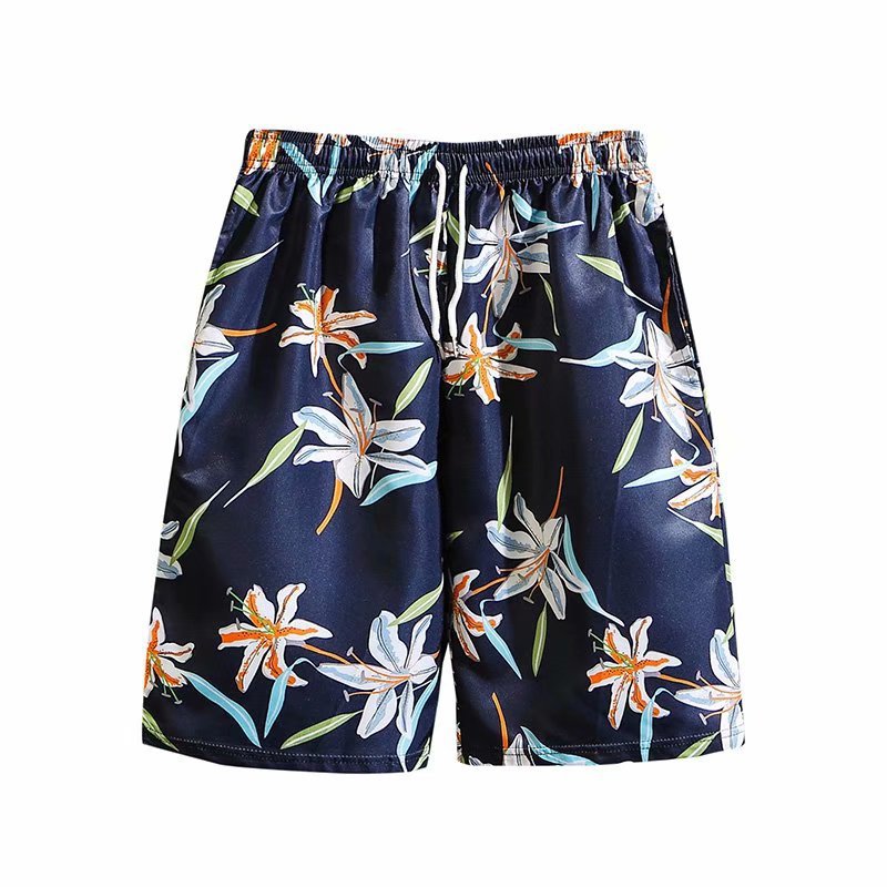 Men's Hawaiian Print Beach Pants Loose Plus Size Shorts