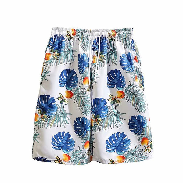 Men's Hawaiian Print Beach Pants Loose Plus Size Shorts