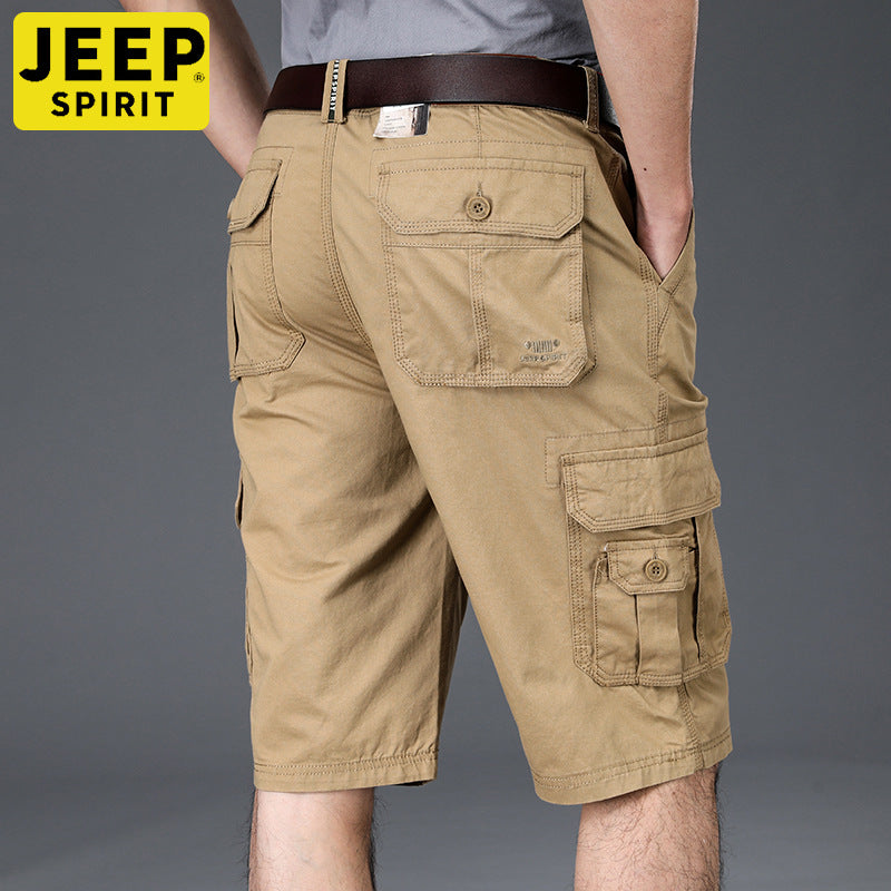 Men's Thin Multi-Pocket Shorts Loose Plus Size US 29-42 Casual Multi-Pocket Workwear Pants