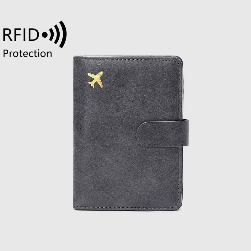 Daily Large Capacity RFID Leather Passport Holder Multifunctional Card Holder