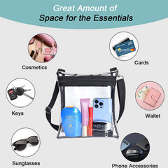 Transparent Tote Bag Outdoor Activities Messenger Bag Portable Waterproof PVC Shoulder Tote