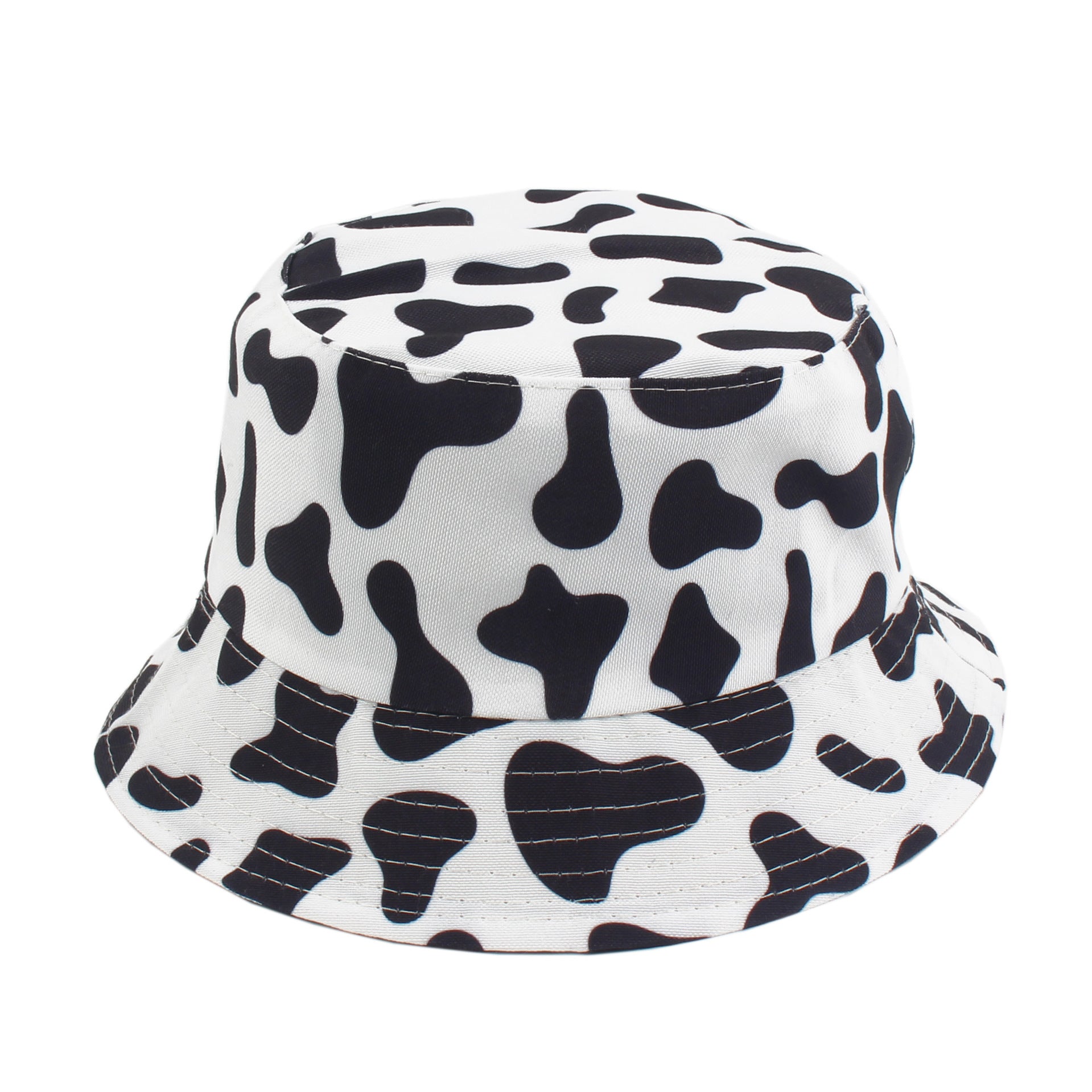 Cow Print Fisherman Hat Women's Double Basin Hat Man