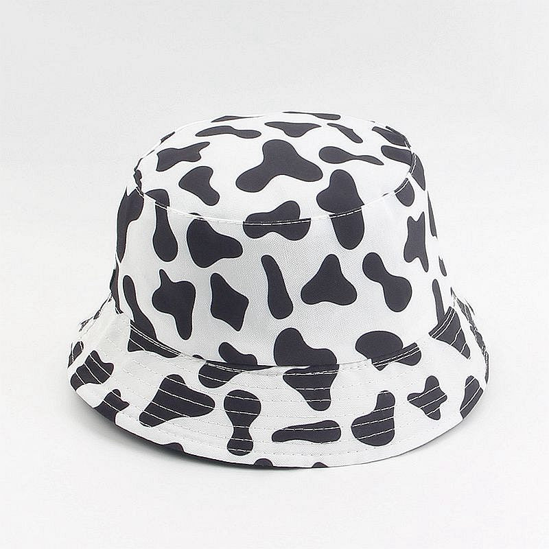 Cow Print Fisherman Hat Women's Double Basin Hat Man