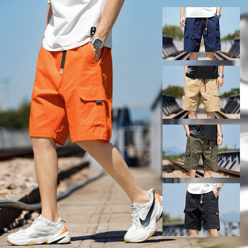 Men's Sports Shorts Summer Loose Thin Cropped Pants Casual Cargo Shorts