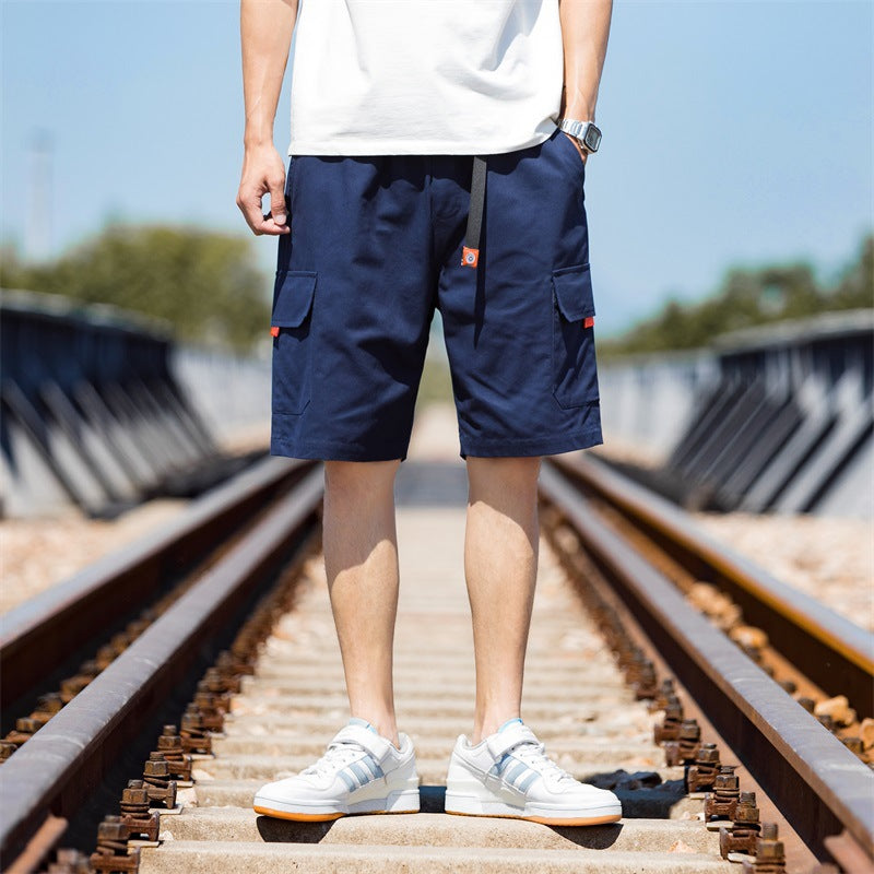 Men's Sports Shorts Summer Loose Thin Cropped Pants Casual Cargo Shorts