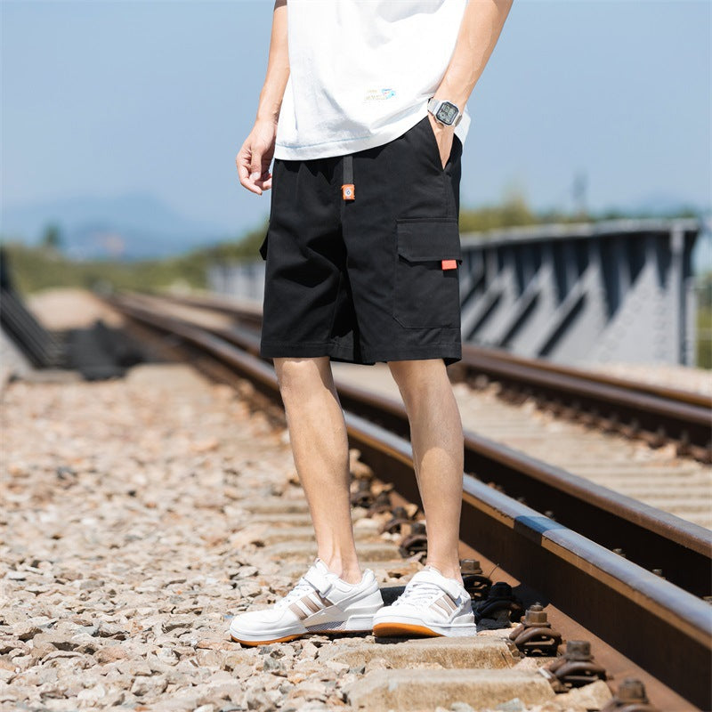 Men's Sports Shorts Summer Loose Thin Cropped Pants Casual Cargo Shorts