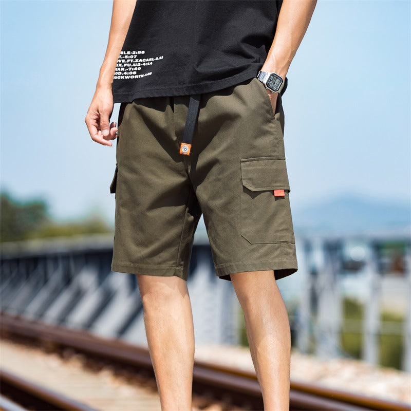 Men's Sports Shorts Summer Loose Thin Cropped Pants Casual Cargo Shorts