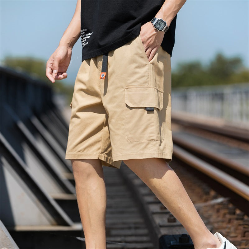 Men's Sports Shorts Summer Loose Thin Cropped Pants Casual Cargo Shorts