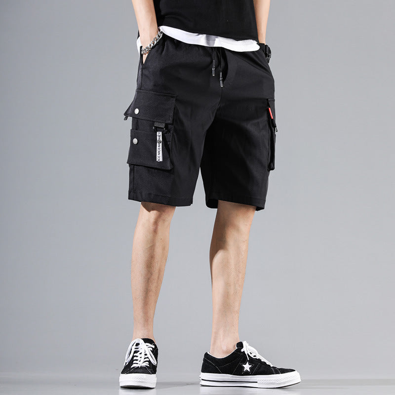 Men's Loose Summer Thin Workwear Five-point Pants Casual Ice Silk Shorts